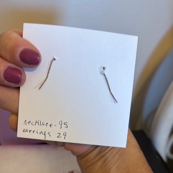 Allure Purple Beaded Necklace and Earring Set - Picture 3 of 6